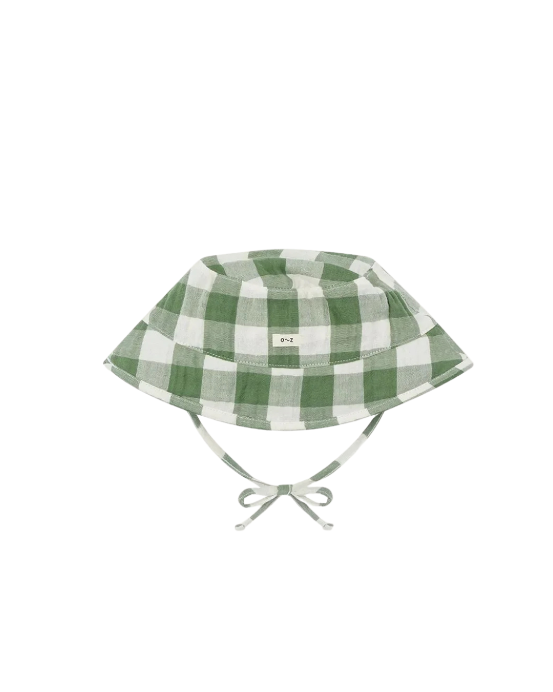 Dill Gingham Bucket Sun Hat