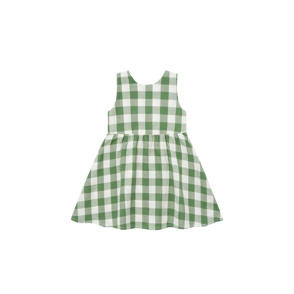 Dill Gingham Sleeveless Dress