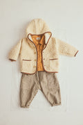Cozmo Mateo Sherpa Hooded Jacket in Ivory