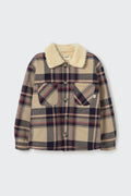 Cozmo Oslo Sherpa-Lined Plaid Jacket in Multi