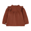Blouse Glory en velours côtelé à volants