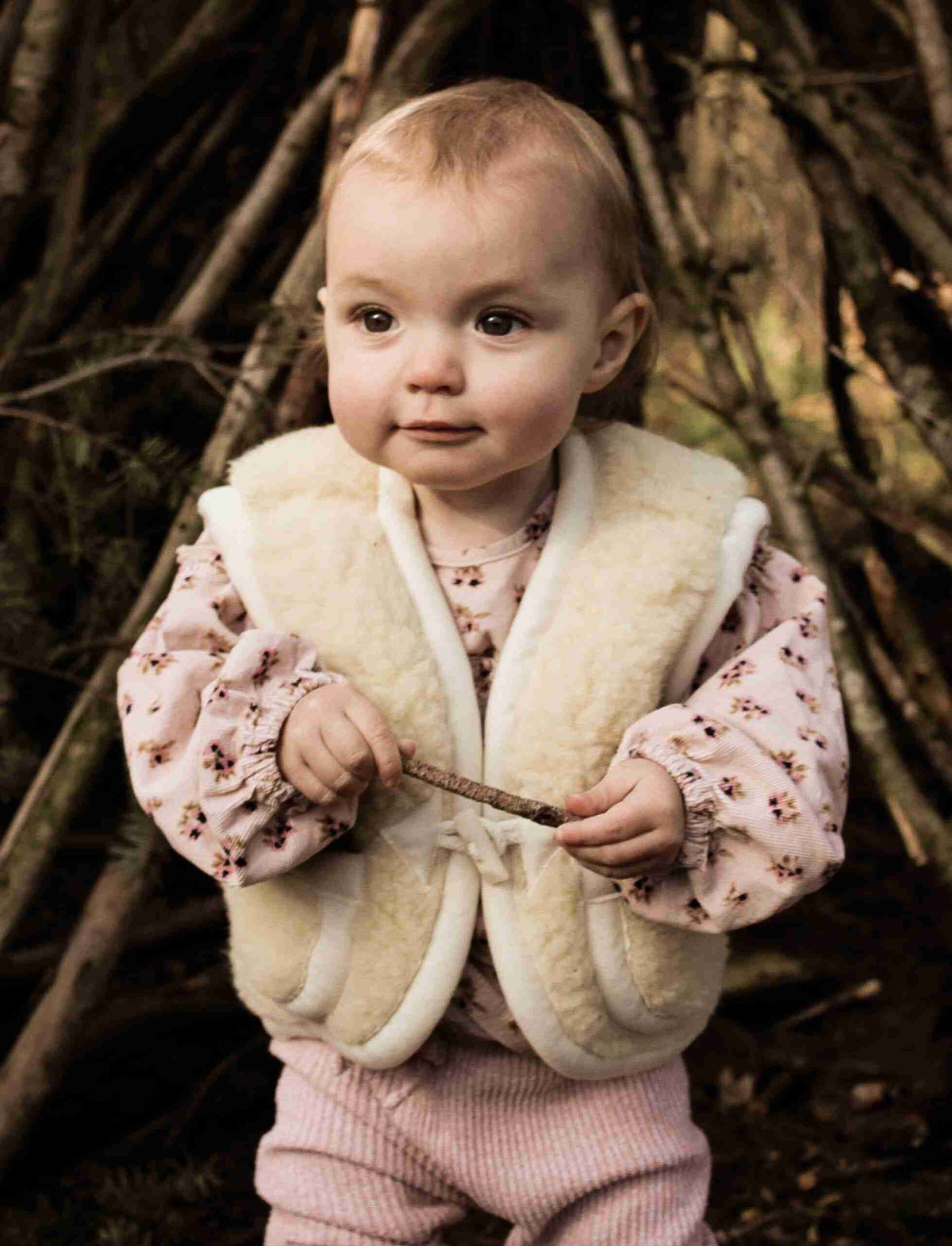 We Are Wovens Flat White Wool Vest