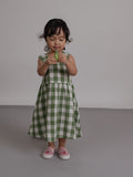 Dill Gingham Sleeveless Dress