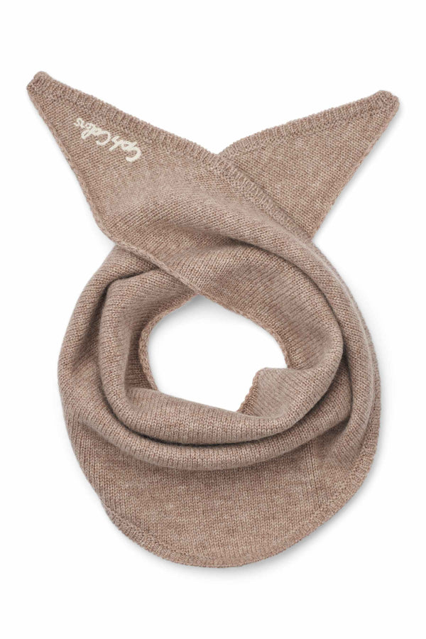 Embroidered Cashmere Scarf – Beige
