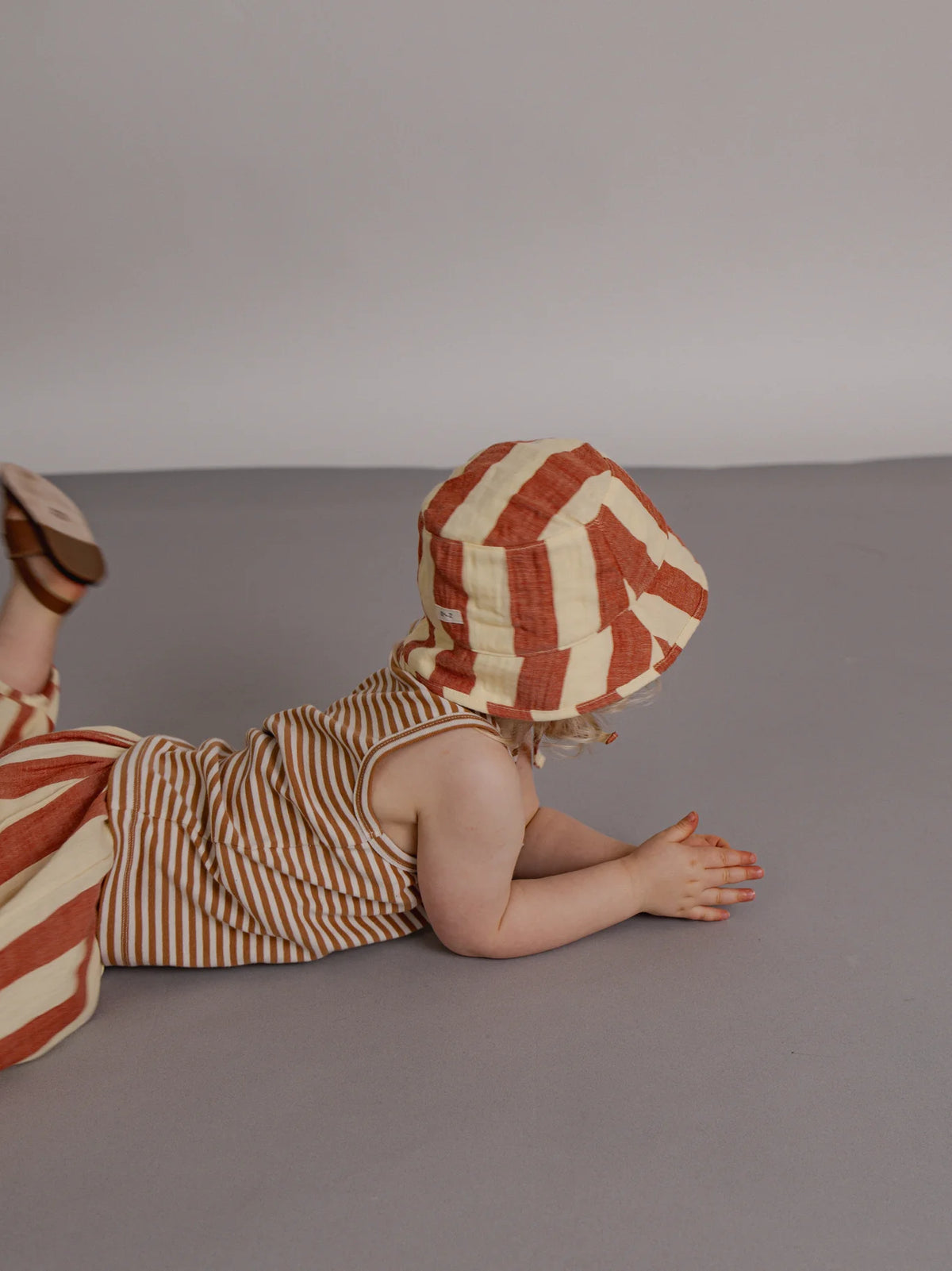Tomato stripes bucket sun hat
