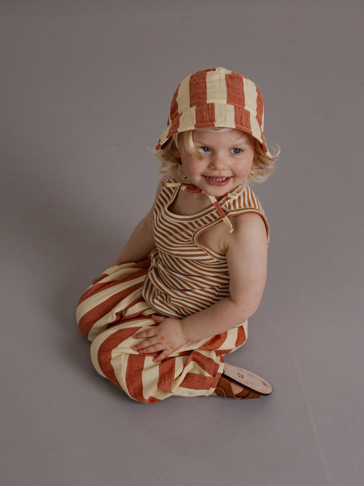Tomato stripes bucket sun hat